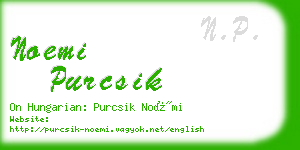 noemi purcsik business card